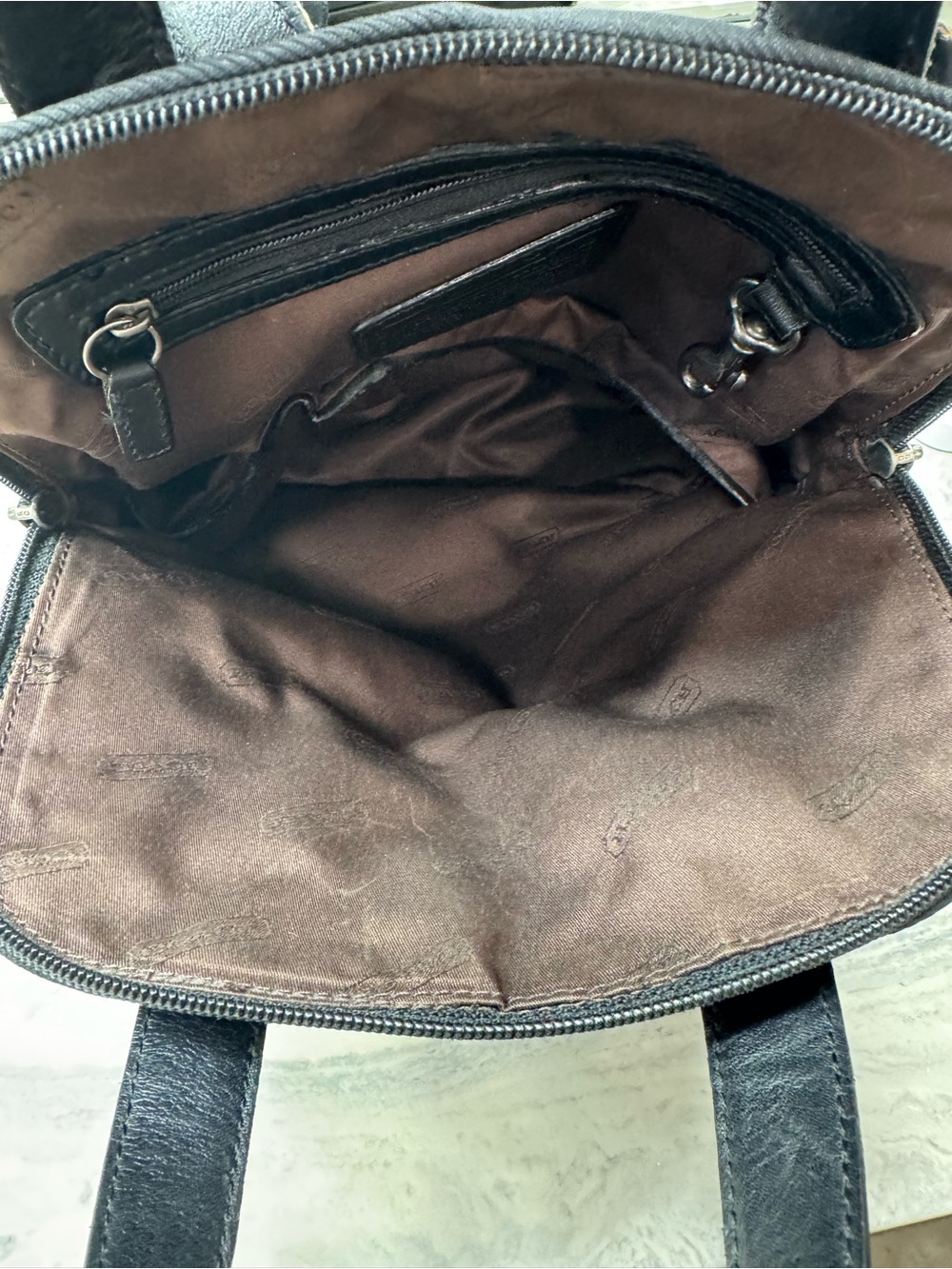 Coach Mercer 7404 Black Nylon Leather Trim Backpack Purse One Strap Missing Read - Picture 15 of 16